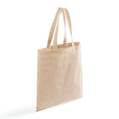 Cotton Reusable Tote Bags Cream Color with Self Fabric Handles For Shopping Bag Distributor, Wholesaler, Manufacturers, Suppliers, Exporters in Navi Mumbai