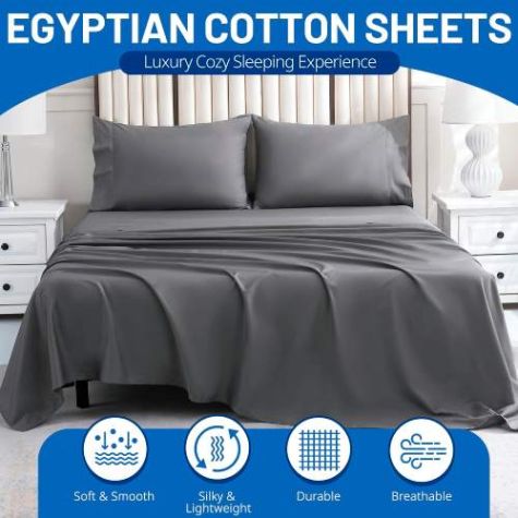 Dark Grey Queen Size Cotton Bedsheet Set Soft Breathable and Sateen Weave Distributor, Wholesaler, Manufacturers, Suppliers, Exporters in Togo
