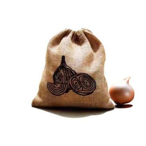 High Quality Burlap Onion Storage Bag Natural Beige Medium Size Printed Design Distributor, Wholesaler, Manufacturers, Suppliers, Exporters in Togo