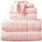Luxury Waffle Textured Pink Cotton Bath Towel for Home Spa and Travel Use Distributor, Wholesaler, Manufacturers, Suppliers, Exporters in Navi Mumbai