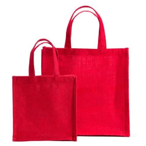 Red Jute Shopping Bag Set Vibrant Color with Matching Handles Eco Friendly and Reusable Distributor, Wholesaler, Manufacturers, Suppliers, Exporters in Navi Mumbai
