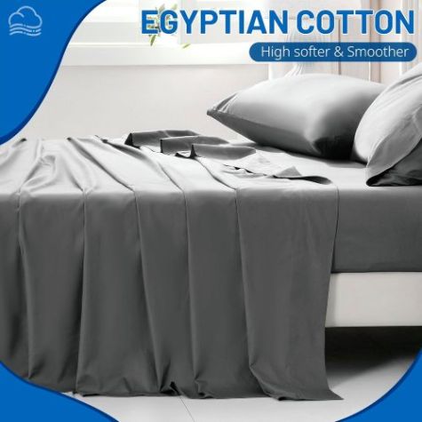 Dark Grey Queen Size Cotton Bedsheet Set Soft Breathable and Sateen Weave Distributor, Wholesaler, Manufacturers, Suppliers, Exporters in Navi Mumbai