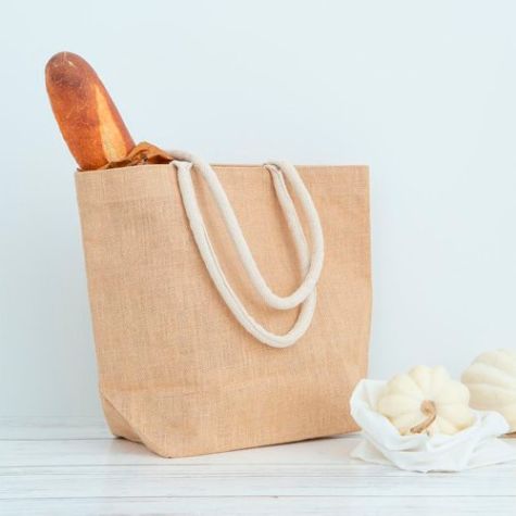 Eco Friendly Jute Beach Bag with Cream Cotton Rope Handles Lightweight Stylish Distributor, Wholesaler, Manufacturers, Suppliers, Exporters in Navi Mumbai