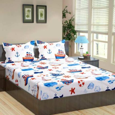 Kids Cotton Flat Bedsheet Set Soft and Breathable Fun Digital Prints Distributor, Wholesaler, Manufacturers, Suppliers, Exporters in Navi Mumbai