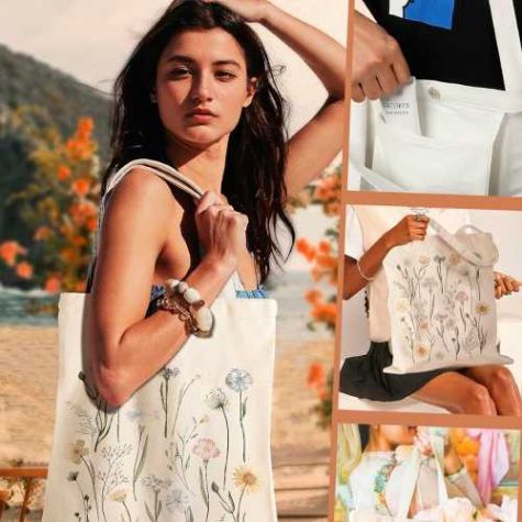 Large Cotton Canvas Tote Bag with Artistic Print Magnetic Closure and Inner Pocket Distributor, Wholesaler, Manufacturers, Suppliers, Exporters in Navi Mumbai