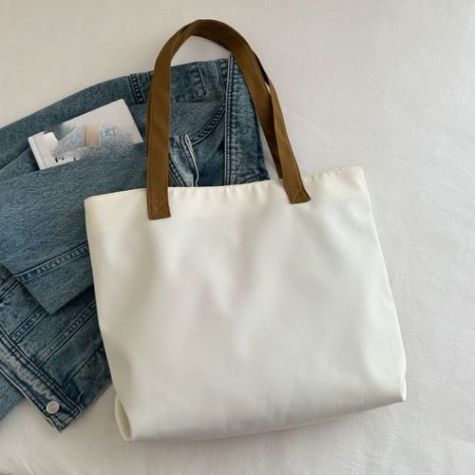Minimalist White Cotton Canvas Tote Bag Soft Lightweight Durable for Shopping and Travel Distributor, Wholesaler, Manufacturers, Suppliers, Exporters in Navi Mumbai
