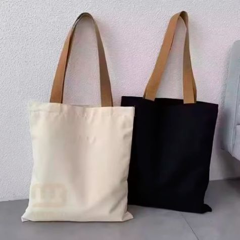 Plain Promotional Cotton Bag with Contrast Handles Ideal for Shopping Work Custom Printing Distributor, Wholesaler, Manufacturers, Suppliers, Exporters in Navi Mumbai