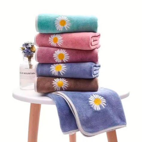 Premium Microfiber Hand and Face Towels with Beautiful Embroidered Patterns Super Absorbent Distributor, Wholesaler, Manufacturers, Suppliers, Exporters in Navi Mumbai