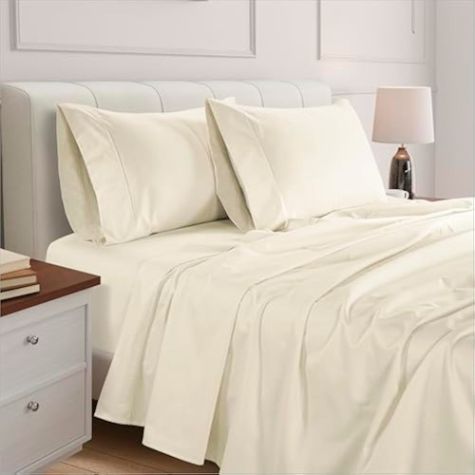Queen Size Solid Ivory Cotton Bedsheet Set Long Staple Deep Pocket Distributor, Wholesaler, Manufacturers, Suppliers, Exporters in Navi Mumbai
