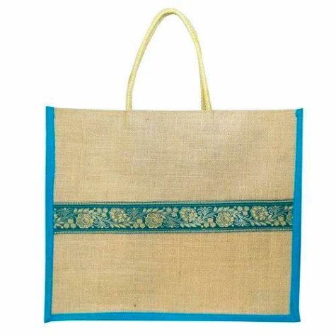 Reusable Embroidered Jute Bag Soft Cotton Handle Durable for Ethnic Occasions Distributor, Wholesaler, Manufacturers, Suppliers, Exporters in Navi Mumbai