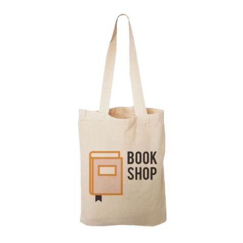 Small Cotton Book Bag Cream Color with Reinforced Handles Lightweight Distributor, Wholesaler, Manufacturers, Suppliers, Exporters in Navi Mumbai