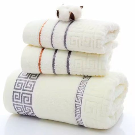 Soft and Skin Friendly Greek Key Cotton Towel Perfect for Hotels Gyms and Everyday Use Distributor, Wholesaler, Manufacturers, Suppliers, Exporters in Navi Mumbai
