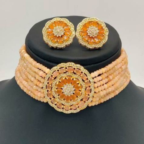 Stunning Imitation Necklace with Adjustable Size and Pearl Stones for Party and Festive Occasions Distributor, Wholesaler, Manufacturers, Suppliers, Exporters in Navi Mumbai