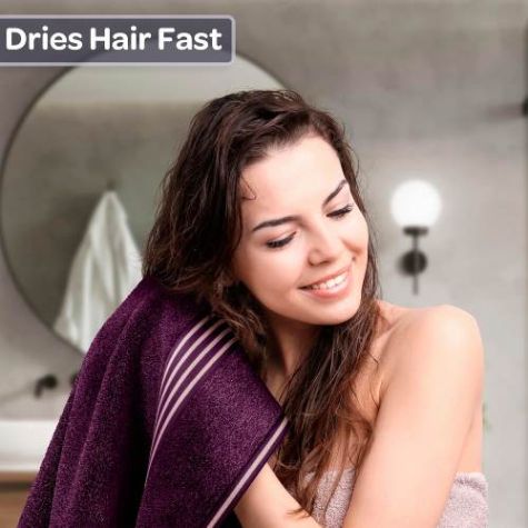 Stylish and Long Lasting Cotton Bath Towel with Soft Feel and Elegant Purple and White Stripes Distributor, Wholesaler, Manufacturers, Suppliers, Exporters in Navi Mumbai