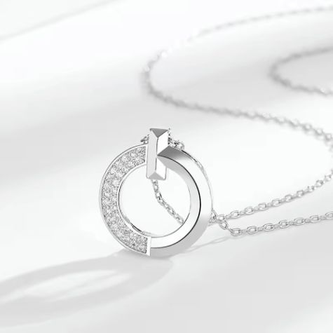 Trendy Geometric Design Jewelry Set for Women in Silver Plated Copper Including Necklace and Earrings Distributor, Wholesaler, Manufacturers, Suppliers, Exporters in Navi Mumbai