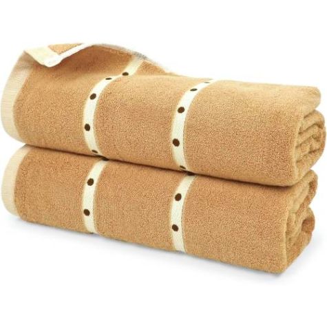 Ultra Soft and Quick Dry Cotton Bath Towel with Decorative Dot Stripes Distributor, Wholesaler, Manufacturers, Suppliers, Exporters in Navi Mumbai